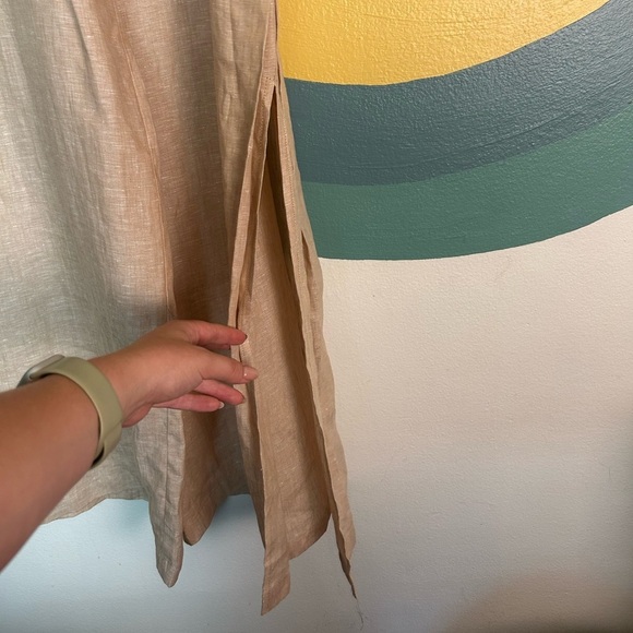 Anthropologie Elevenses High Waist Wide Split Leg
Linen Pants NWT Size 0 - Picture 5 of 13